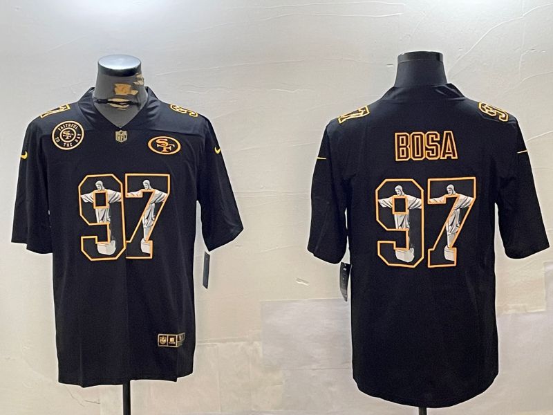 Men San Francisco 49ers #97 Bosa Black Fashion 2024 Nike Limited NFL Jersey style 13->san francisco 49ers->NFL Jersey